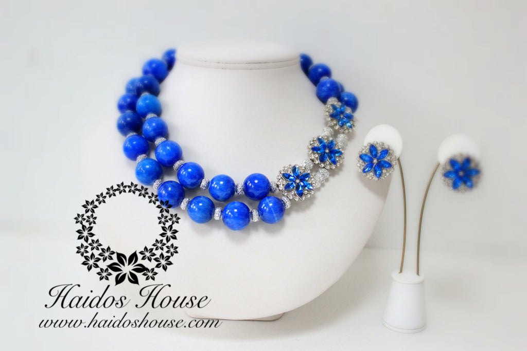 HBS 1264 - Haidos Blue Lapis & Silver Bespoke Beads Set