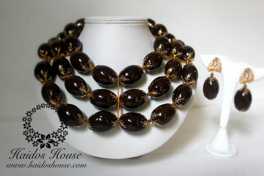 HBS 1272 - Haidos Chocolate Brown Bespoke Beads Set