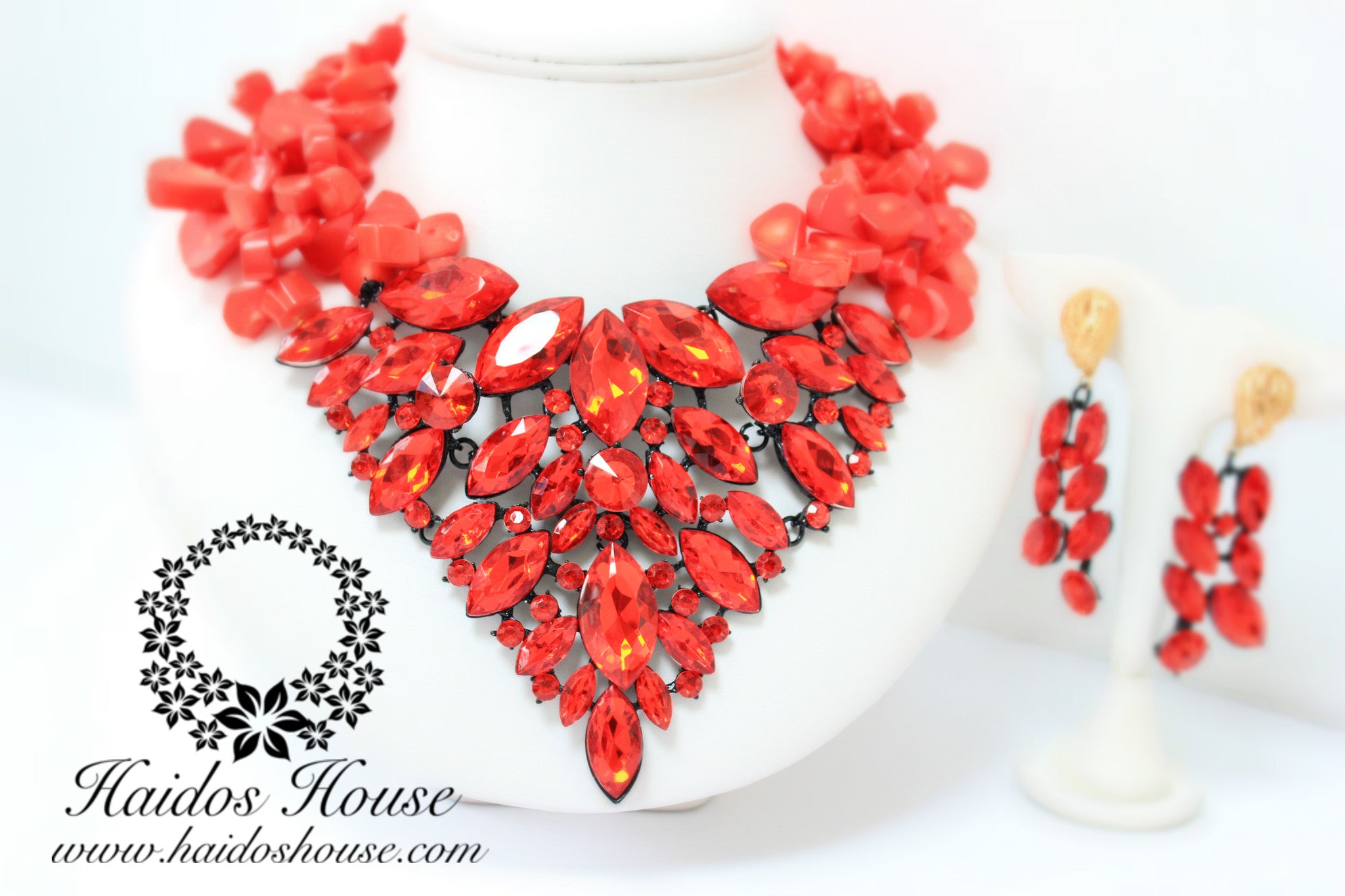 HBS 1250 - Haidos Coral & Crystal Bespoke Beads Set