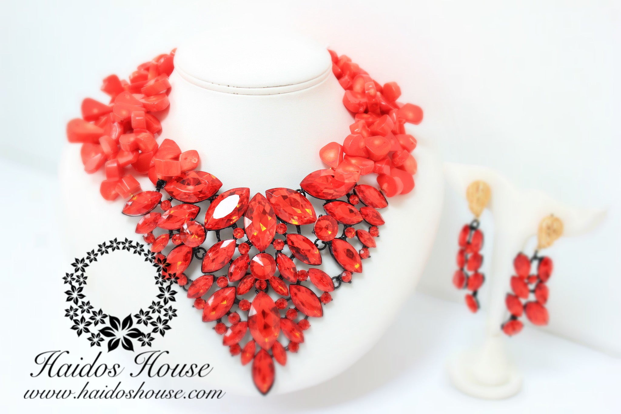 HBS 1250 - Haidos Coral & Crystal Bespoke Beads Set