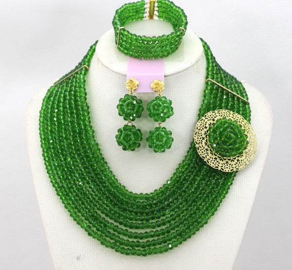 HBS 2409 - Green Multi-strand Bead Set