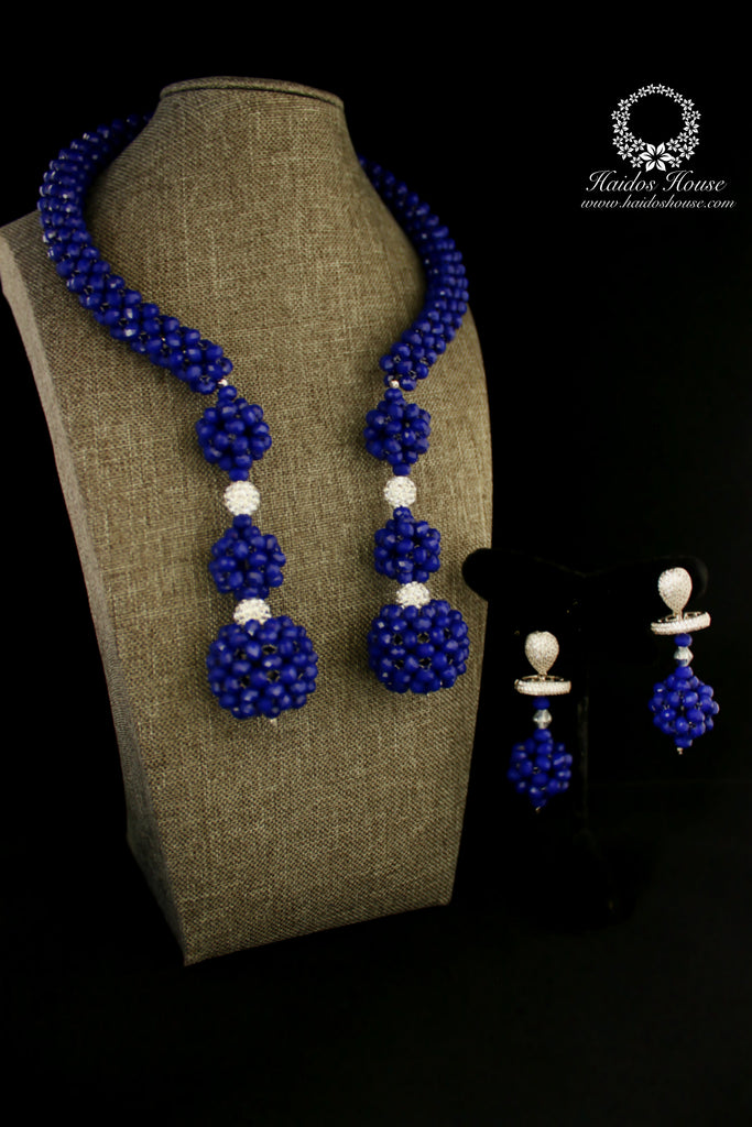 HBS 1178 - Haidos Blue Woven Bespoke Beads Set