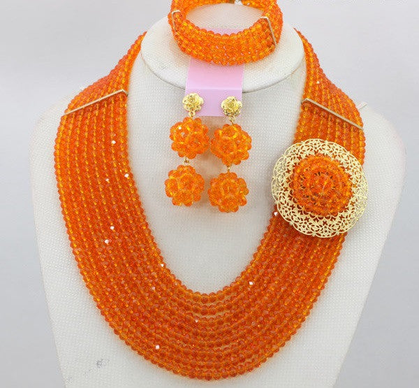 HBS 2406 - Orange Multi-strand Bead Set