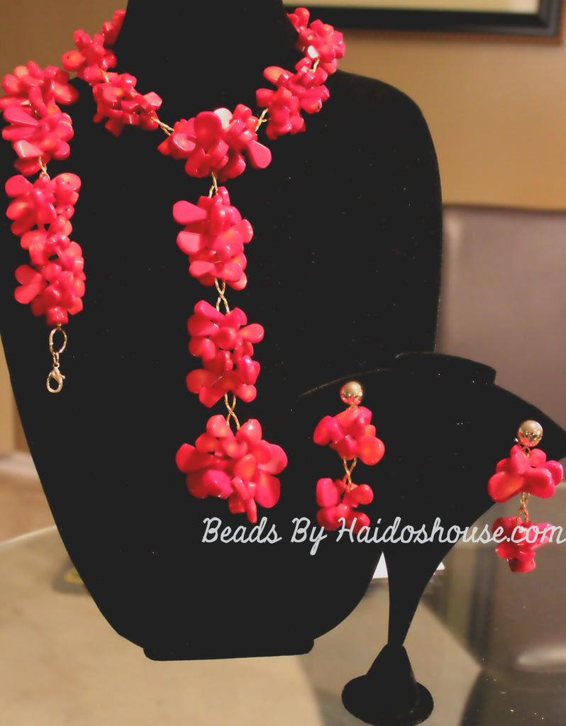 HBS 2807 - Red Coral Beads Set