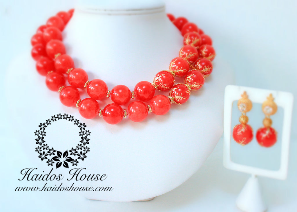HBS 1260 - Haidos Ruby Red Bespoke Beads Set