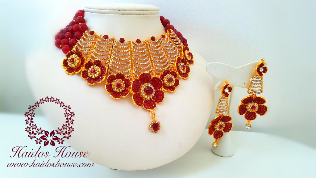 HBS 1192 - Haidos Wine & Crystal Bespoke Beads Set