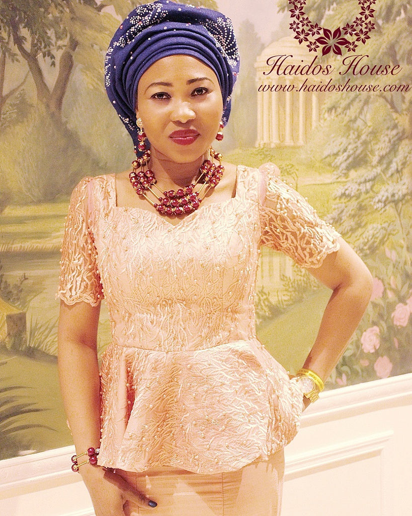 HBS 1218 - Haidos Wine & Gold Bespoke Beads Set